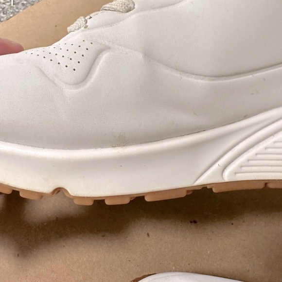 SKETCHERS 8.5 Woman Street Uno wedge white memory foam comfort casual sneaker - Picture 8 of 15